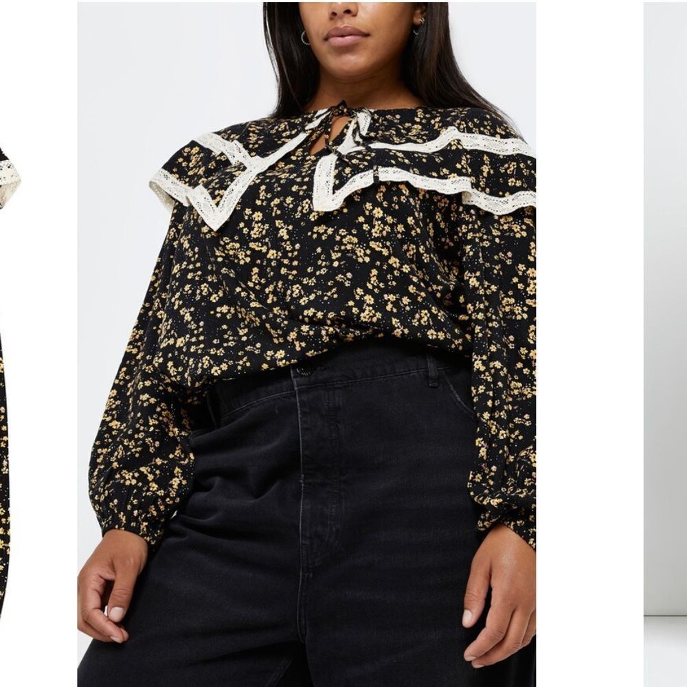 River Island Floral Print Prairie Style Blouse